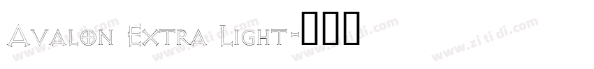 Avalon Extra Light字体转换